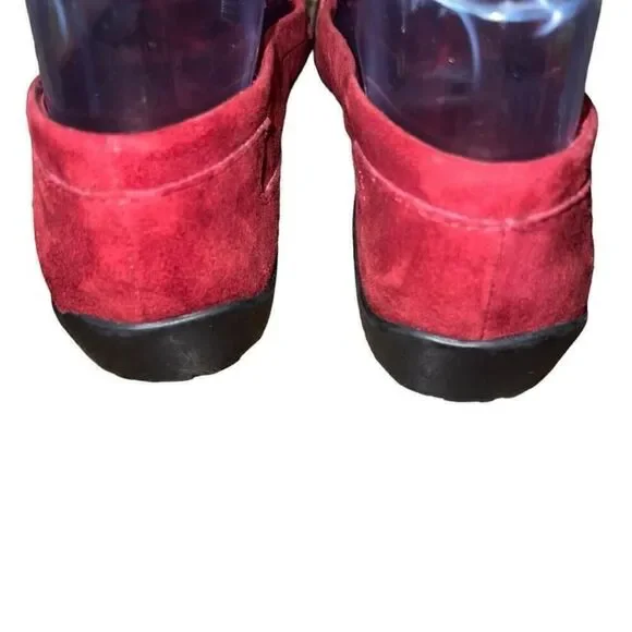 Women's Liz Claiborne Red Suede Tassel Loafers Size 7M - Picture 5 of 8